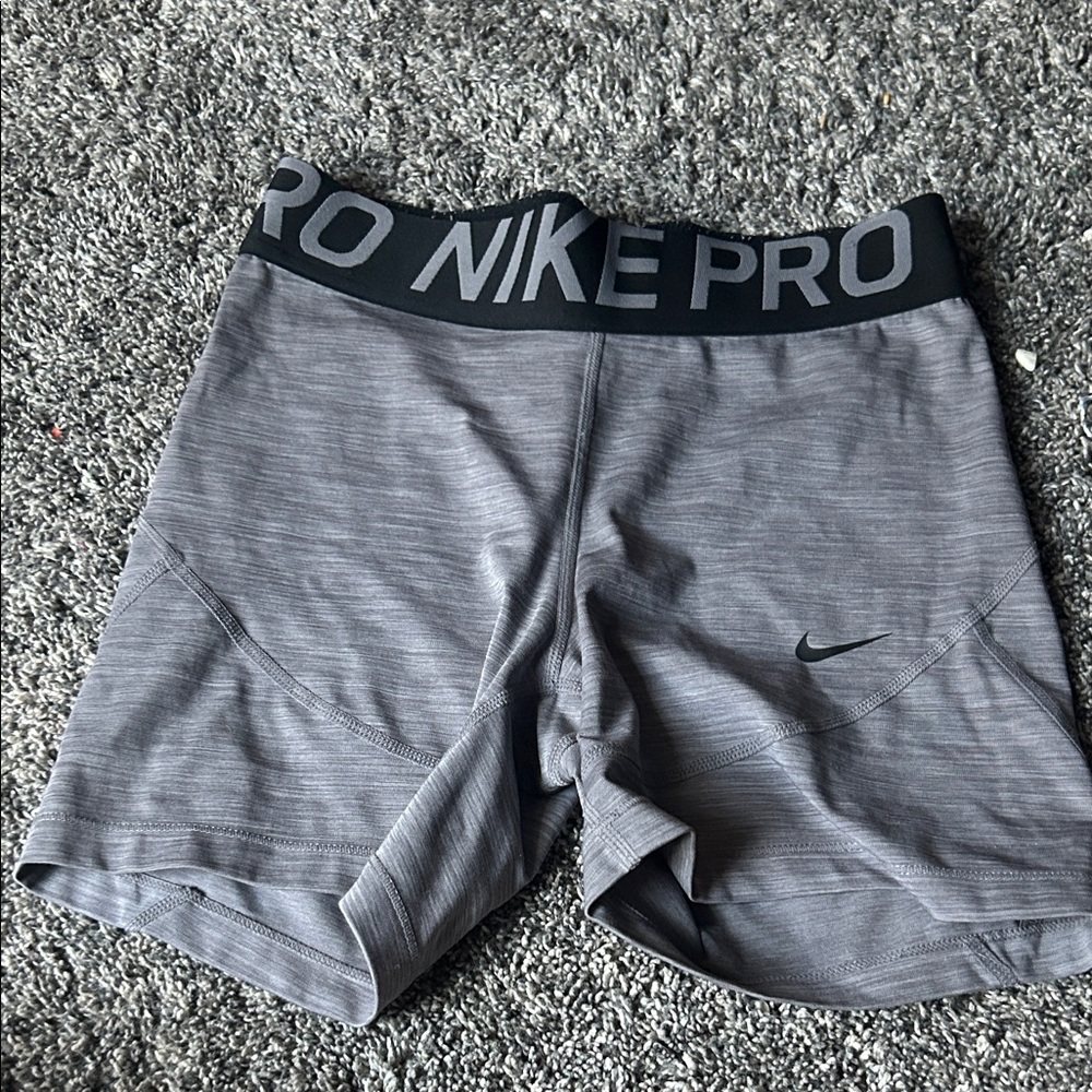 Nike Pro Heather Gray Training Shorts